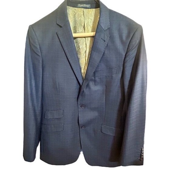🏷️English Laundry Blue Windowpane Suit 42L / 35W - 2 Piece🏷️